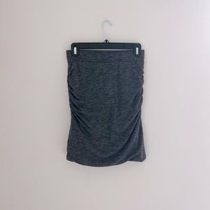 Banana Republic gray ruched mini skirt XS